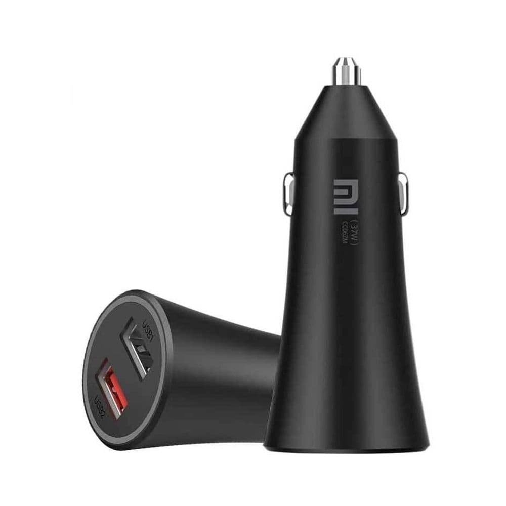 شارژر فندکی فست 37 وات شیائومی مدل Mi 37w dual-port car charger، دارای خروجی USB 2.0، امکان شارژ سریع موبایل با شدت جریان 2.0 آمپر و بالاتر، شارژ ایمن (MultiProtect)، دارای فناوری شارژ سریع QC3.0